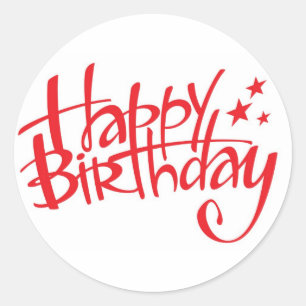 Happy Birthday Classic Round Sticker