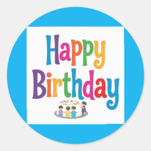 Happy Birthday Classic Round Sticker