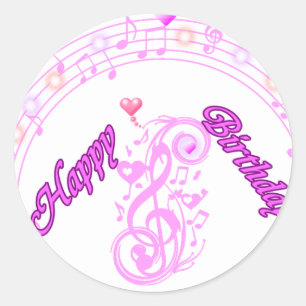 Happy Birthday_ Classic Round Sticker