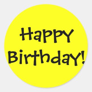 Happy Birthday! Classic Round Sticker