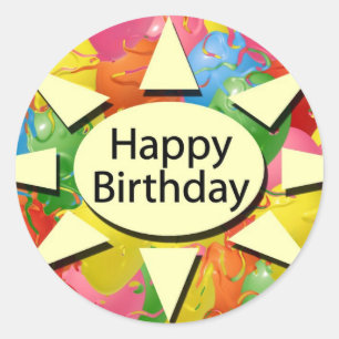 Happy Birthday Classic Round Sticker