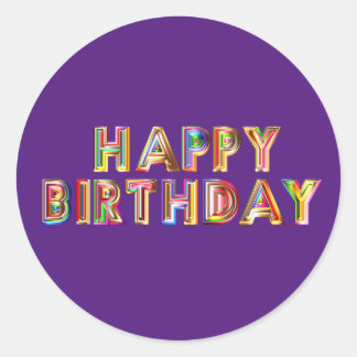 Happy Birthday Classic Round Sticker
