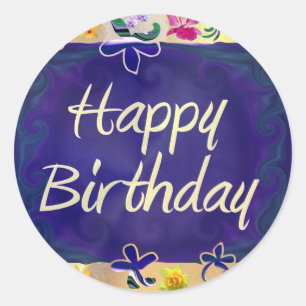Happy Birthday Classic Round Sticker