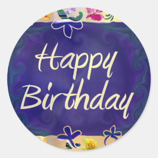 Happy Birthday Classic Round Sticker