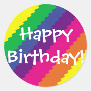 Happy Birthday! Classic Round Sticker