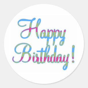 Happy Birthday!! Classic Round Sticker
