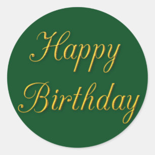Happy Birthday Classic Round Sticker