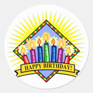 Happy Birthday Classic Round Sticker