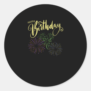 Happy birthday classic round sticker