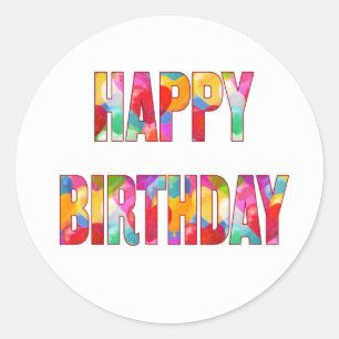 Happy Birthday Classic Round Sticker