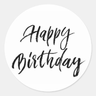 Happy Birthday  Classic Round Sticker