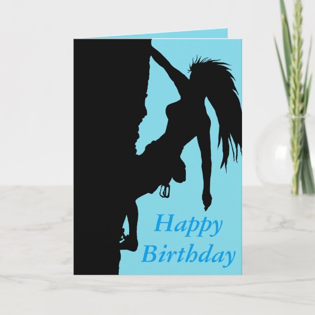 Happy Birthday climber card (Front)