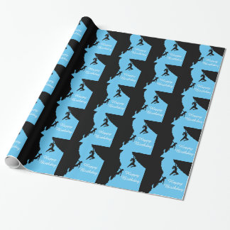 Happy Birthday climbers gift wrap