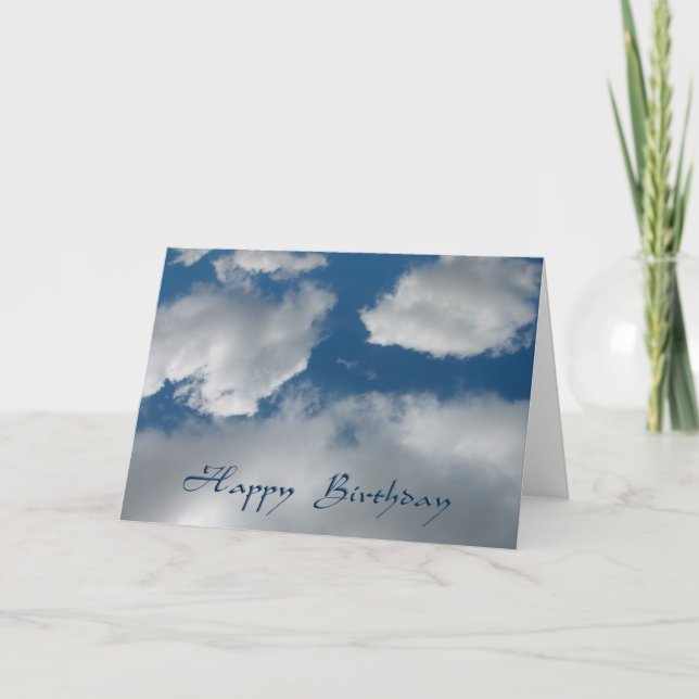 happy birthday clouds card (Front)