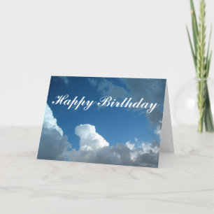 Happy Birthday clouds Card