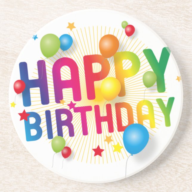 Happy Birthday Coaster (Front)