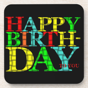 Happy Birthday Coaster