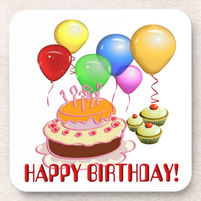 Happy Birthday ~ Coaster Set (Front)