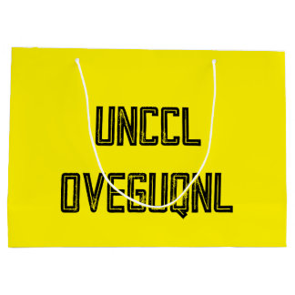 Happy Birthday coded with ROT13 Cipher Large Gift Bag