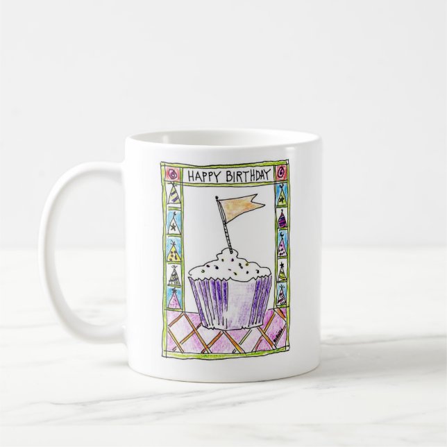 Happy Birthday Coffee Mug (Left)