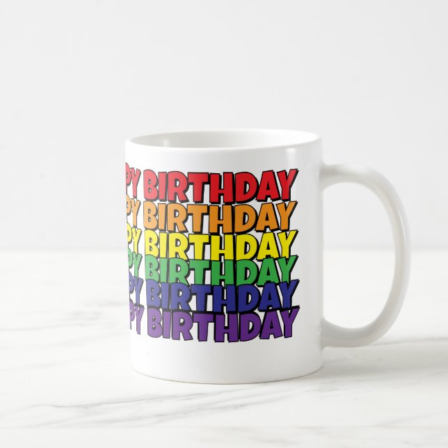 HAPPY BIRTHDAY COFFEE MUG  (Right)
