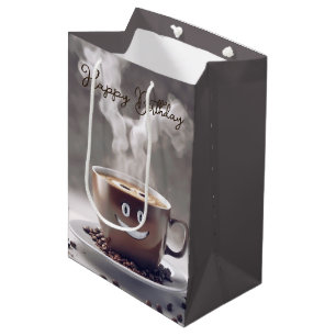 Happy Birthday Coffee With Smile Medium Gift Bag
