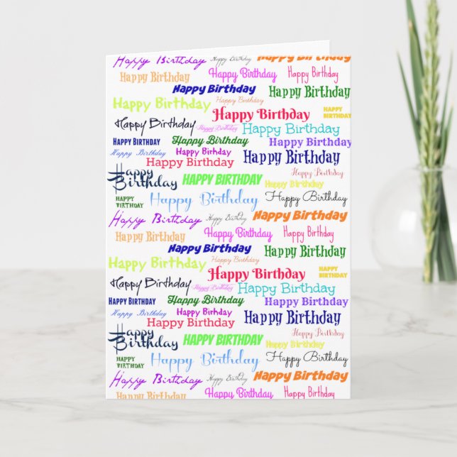 Happy Birthday Collage Card (Front)