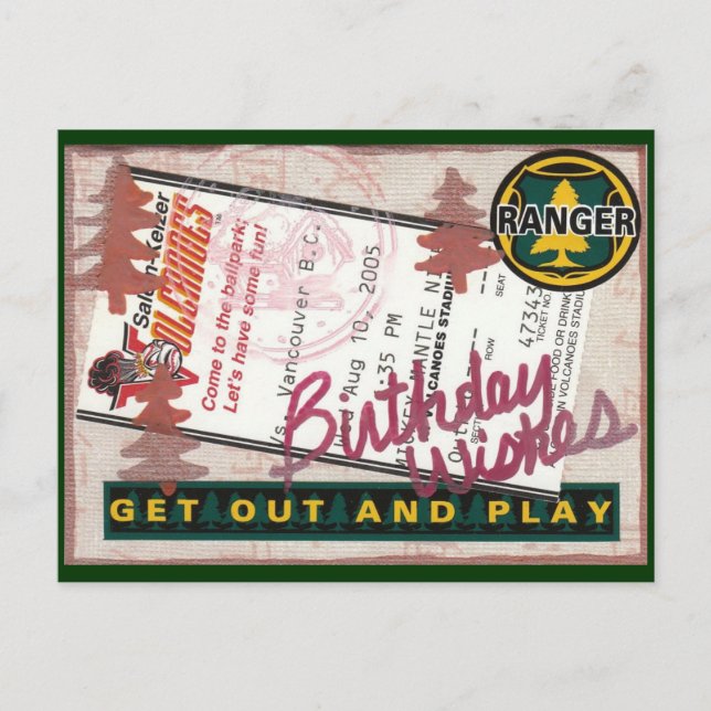 Happy Birthday Collage Postcard (Front)