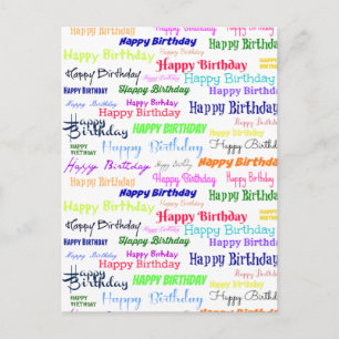 Happy Birthday Collage Postcard