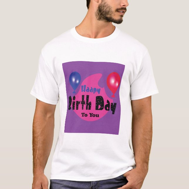 Happy Birthday – Colorful Celebration Party Design T-Shirt (Front)