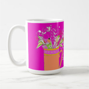 Happy Birthday Colorful Flowers Coffee Mug