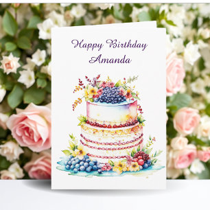 Happy Birthday   Coloring Pagel Personalized Card