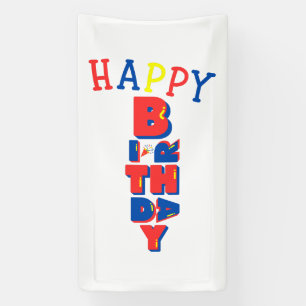 Happy Birthday Colour Remix 1.6x3 Vinyl Banner