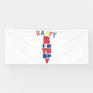 Happy Birthday Colour Remix 2.5x6 Vinyl Banner