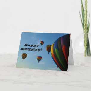 Happy Birthday Colourful Balloons Card