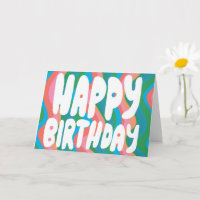 HAPPY BIRTHDAY Colourful Bubble Letters CUSTOM Bda
