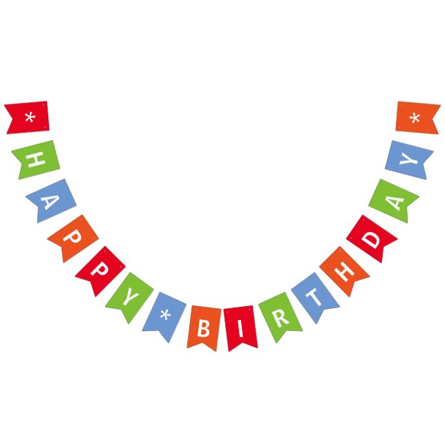 Happy Birthday Colourful Bunting (All)