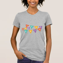 "Happy Birthday" Colourful Bunting Women's Graphic