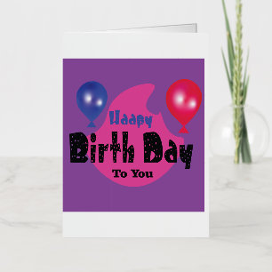 Happy Birthday – Colourful Celebration Party Desig Foil Greeting Card