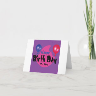 Happy Birthday – Colourful Celebration Party Desig Thank You Card