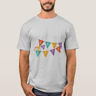 "Happy Birthday" Colourful Party Bunting Men's T-Shirt