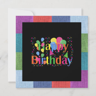 Happy Birthday, colourful party design, Card