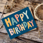 HAPPY BIRTHDAY Colourful Pastel Handlettering Cute Postcard<br><div class="desc">Check out this sweet and colourful art,  hand made by me for you! Feel free to add your own text or change the colours. Visit my shop for more!</div>