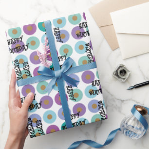 Happy Birthday Colourful Pattern Wrapping Paper