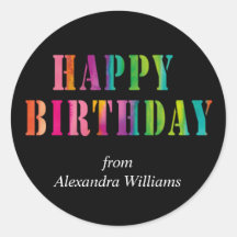 Happy Birthday Colourful Personalised