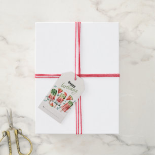 Happy Birthday, Colourful Popsicles & Watermelon Gift Tags