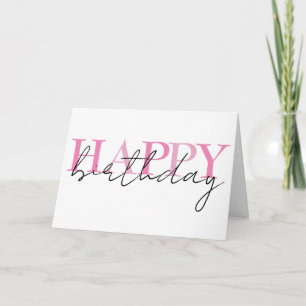  Happy Birthday Colourful Simple  Card
