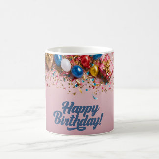 Happy Birthday Colourful Sprinkles Custom Coffee M Mug