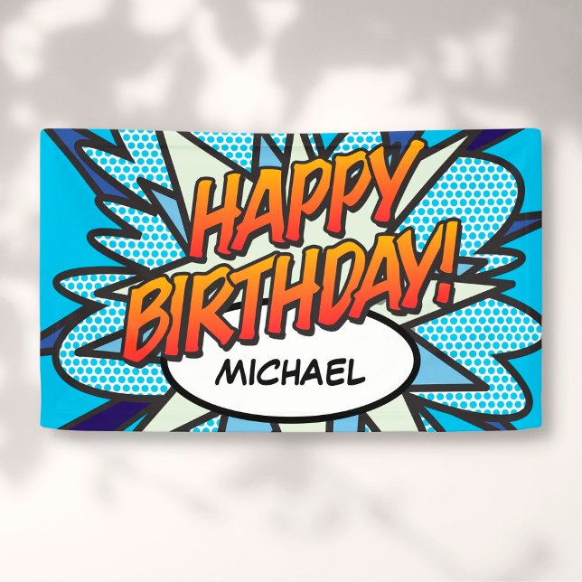 HAPPY BIRTHDAY Comic Book Pop Art Banner (Creator Uploaded)