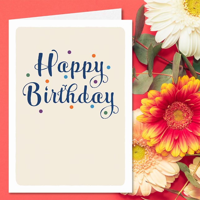 Happy Birthday Confetti Blank Card (Creator Uploaded)